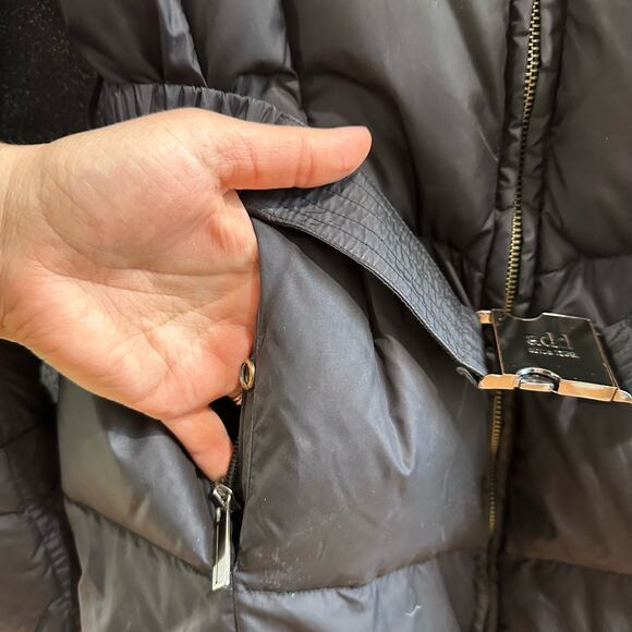 ADD Women's Icon 10 Coat Down Quilted Thigh Length Black Size 2 US 40 IT - Picture 7 of 11